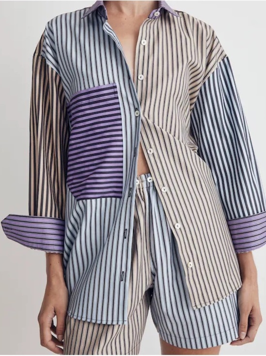 Madewell Other - Madewell x CHAVA striped-play oversized shirt and matching shorts set | Lim. Ed.